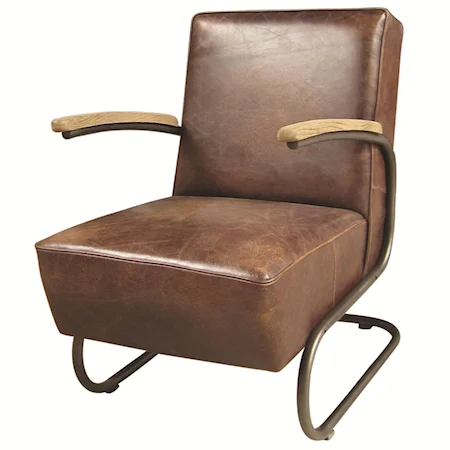 Miles Club Chair with Iron Base